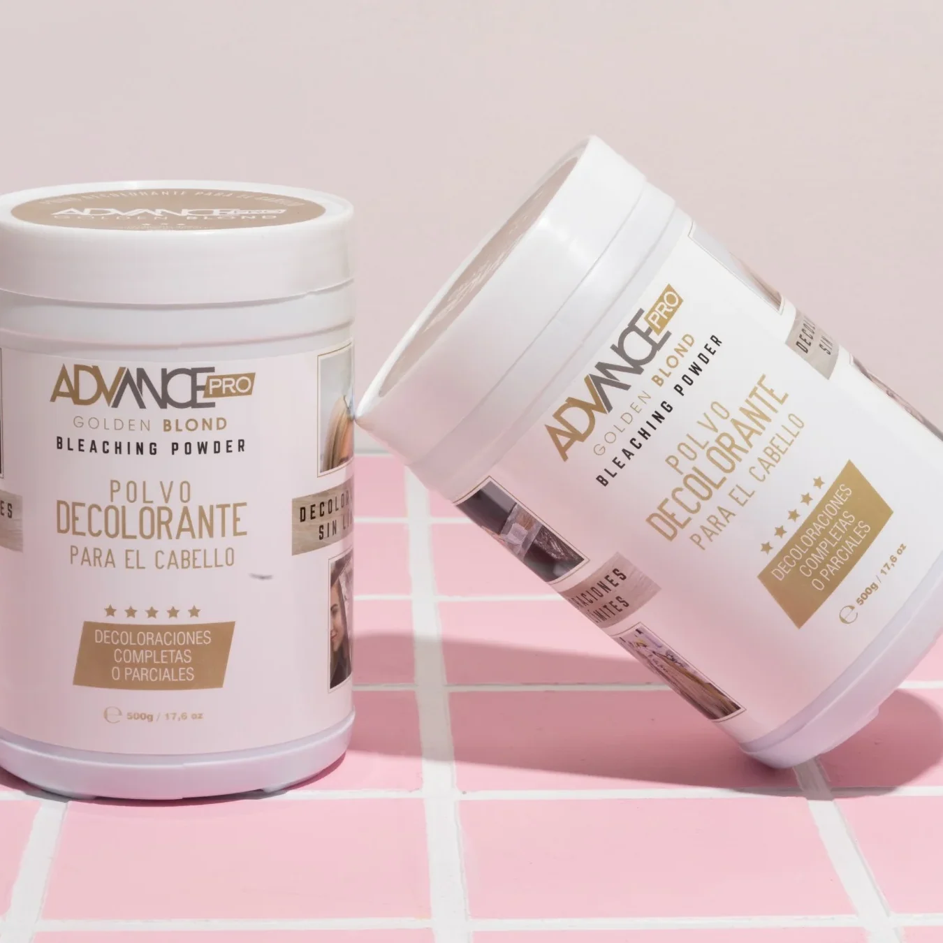 Polvo decolorante Advance Pro Golden Blond 500g para decoloración profesional del cabello
